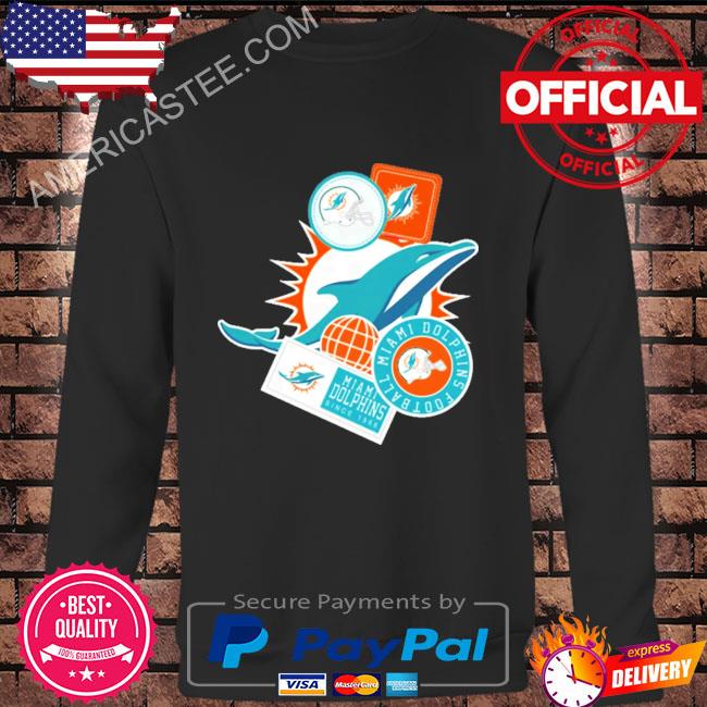 Miami dolphins new era slub front knot helmet logo shirt