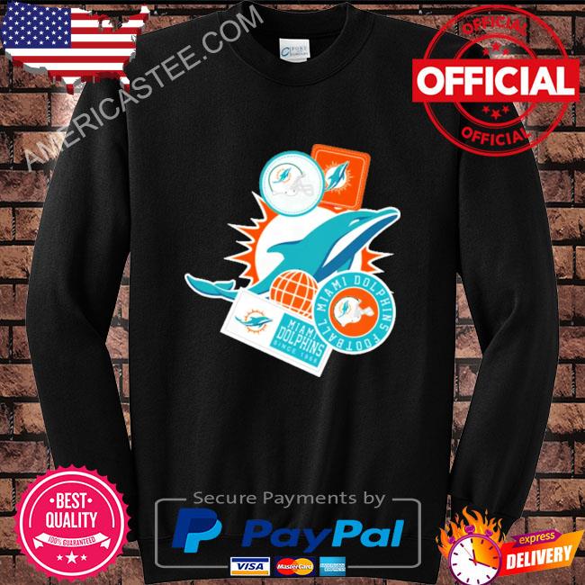 Miami dolphins new era slub front knot helmet logo shirt