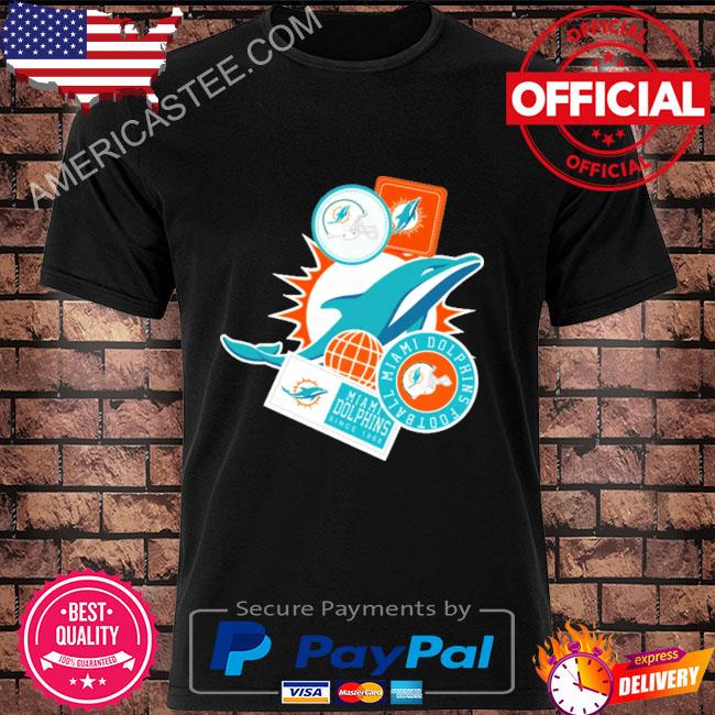Miami dolphins new era slub front knot helmet logo shirt