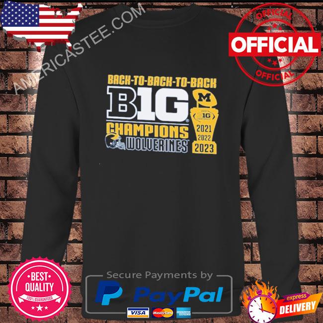 Michigan Big Ten Championship Shirt Michigan Wolverines Original Brand Back To Back To Back Big Ten Conference Champions Shirt