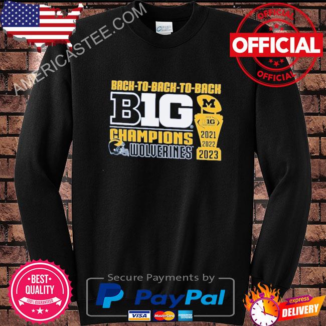 Michigan Big Ten Championship Shirt Michigan Wolverines Original Brand Back To Back To Back Big Ten Conference Champions Shirt