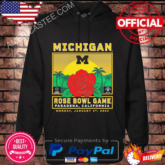 Michigan Wolverines Fanatics Branded College Football Playoff 2024 Rose Bowl T-Shirt