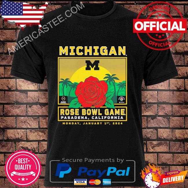 Michigan Wolverines Fanatics Branded College Football Playoff 2024 Rose Bowl T-Shirt