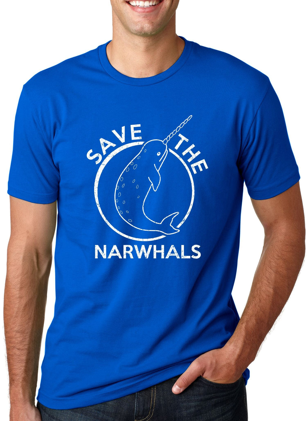 Save The Narwhals Men's T Shirt