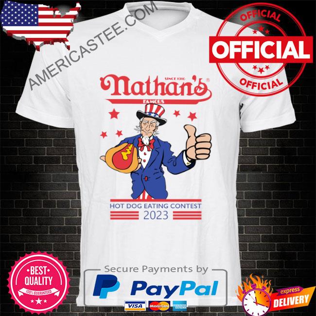Nathan’s famous hot dog eating contest joey chestnut 2023 shirt