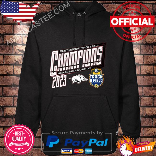 Ncaa arKansas razorbacks 2023 sec men’s indoor track and field champions shirt