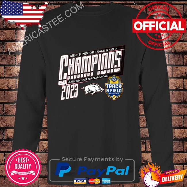 Ncaa arKansas razorbacks 2023 sec men’s indoor track and field champions shirt