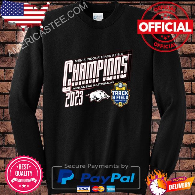 Ncaa arKansas razorbacks 2023 sec men’s indoor track and field champions shirt