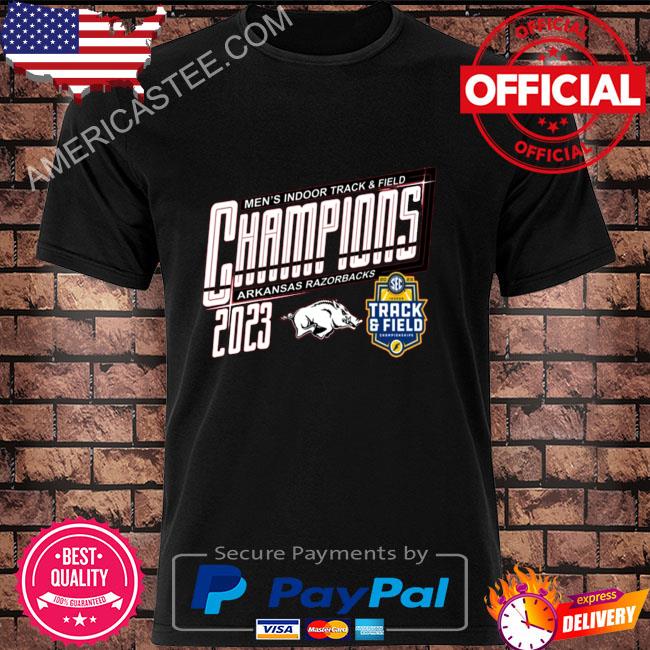 Ncaa arKansas razorbacks 2023 sec men’s indoor track and field champions shirt