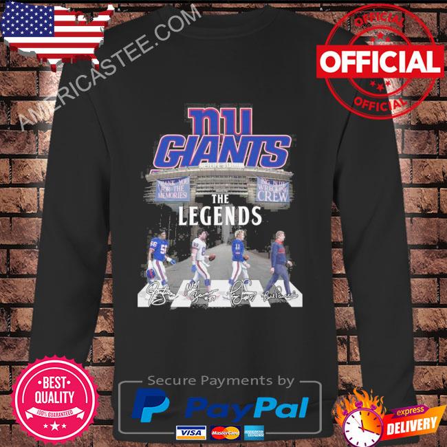 New york gians the legends big blue wrecking thank you for the memories shirt