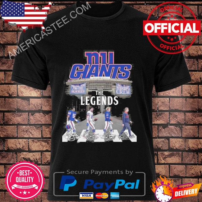 New york gians the legends big blue wrecking thank you for the memories shirt