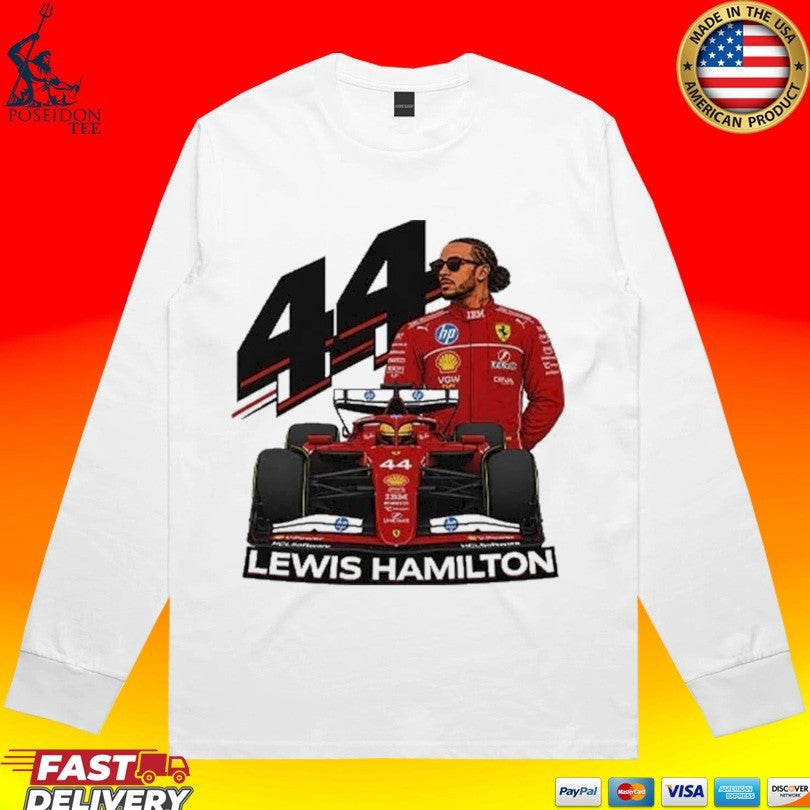 Lewis Hamilton Ferrari F1 Number 44 T-shirt