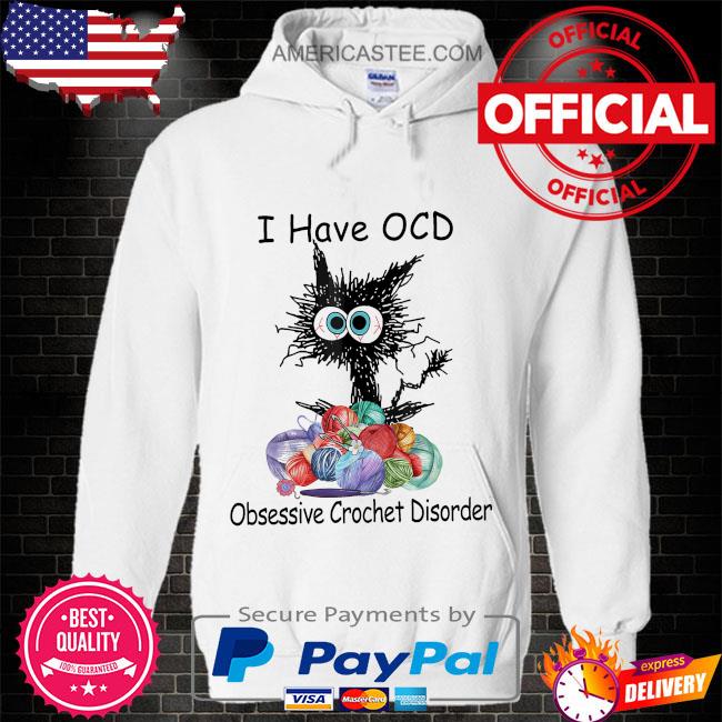 Black Cat I have ocd obsessive crochet disorder 2023 shirt