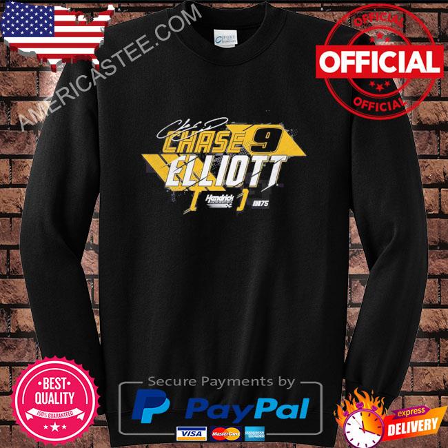 Chase elliott hendrick motorsports team collection black splitter shirt