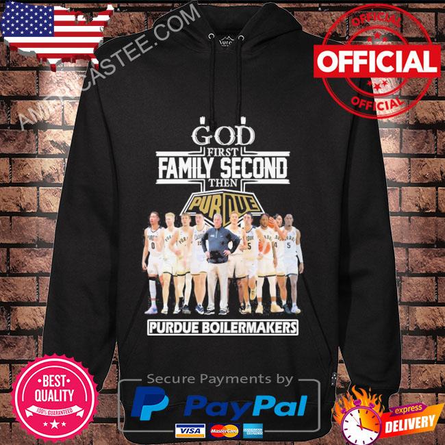 God first family second then purdue boilermakers football signatures 2023 shirt