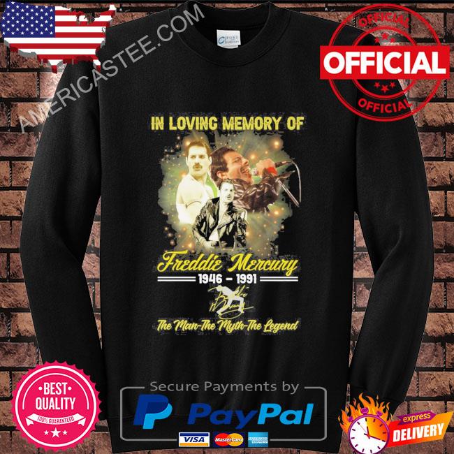 In loving memory of Freddie Mercury 1946 1991 signature shirt