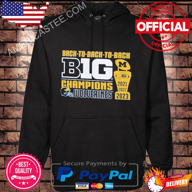 Michigan Wolverines Back-to-Back-to-Back Big Ten Conference Champions T-Shirt