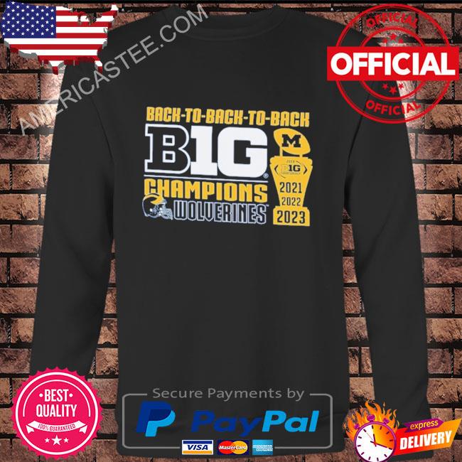 Michigan Wolverines Back-to-Back-to-Back Big Ten Conference Champions T-Shirt