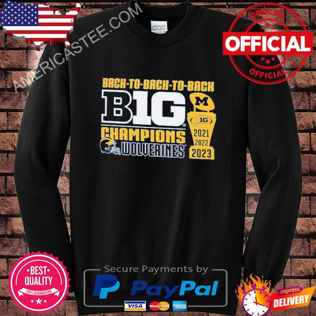 Michigan Wolverines Back-to-Back-to-Back Big Ten Conference Champions T-Shirt