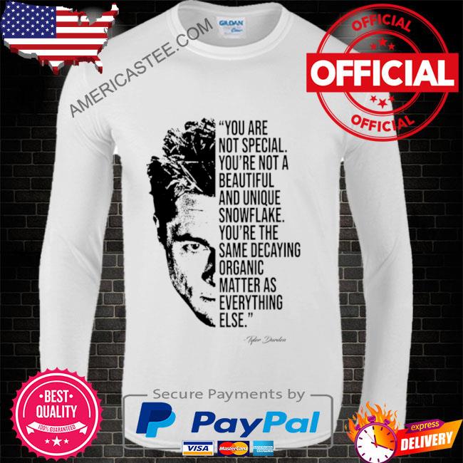 Tyler Durden Quotes Fight Club Brad Pit shirt