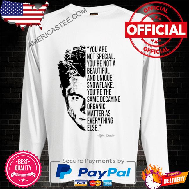 Tyler Durden Quotes Fight Club Brad Pit shirt