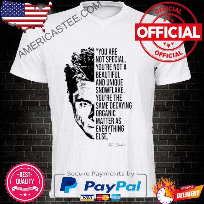Tyler Durden Quotes Fight Club Brad Pit shirt