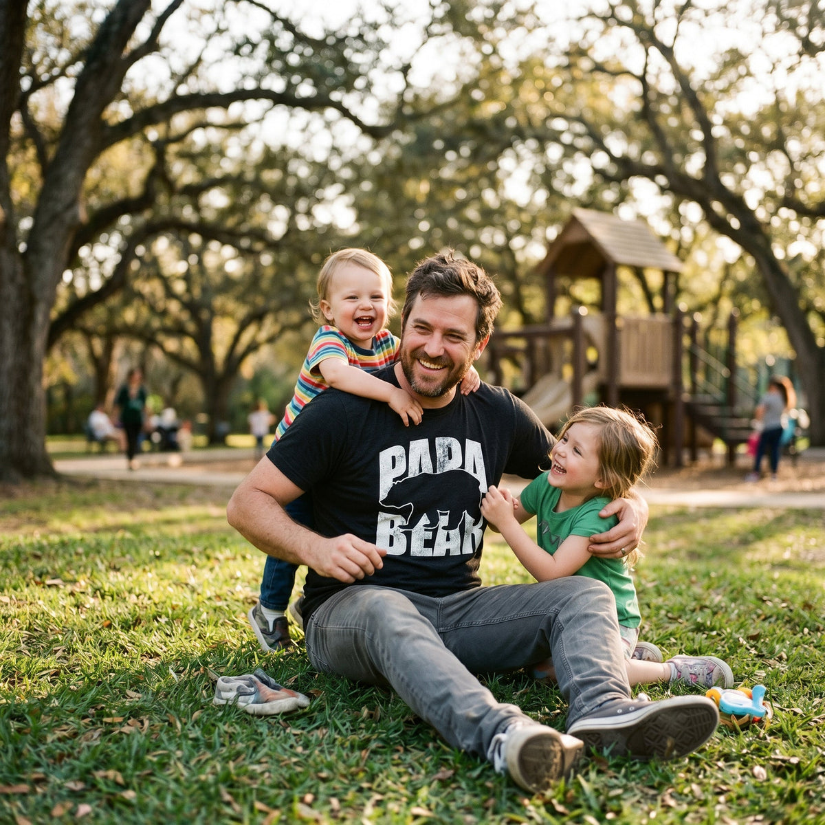 Papa Bear Silhouette Men's T Shirt
