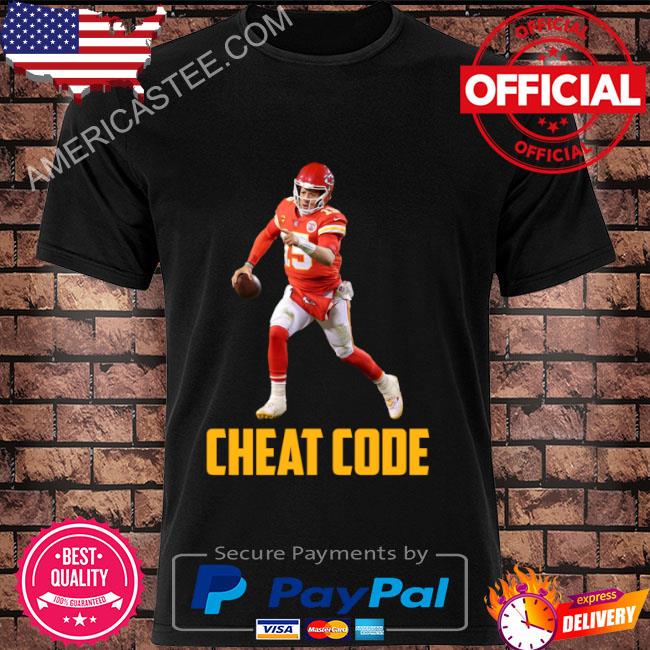 Patrick mahomes cheat code Kansas city football fan shirt