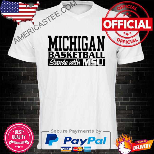 Premium Jeanna trotman michigan basketball stands with msu shirt