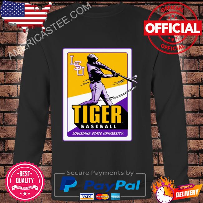 Premium Lsu tiger baseball card pocket shirt