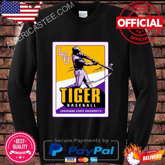 Premium Lsu tiger baseball card pocket shirt