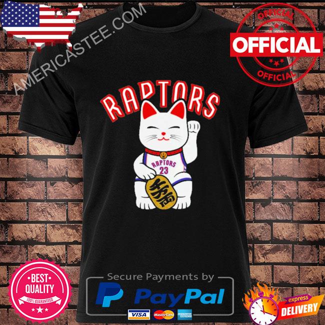 Purple toronto raptors men’s lunar cny lucky cat shirt