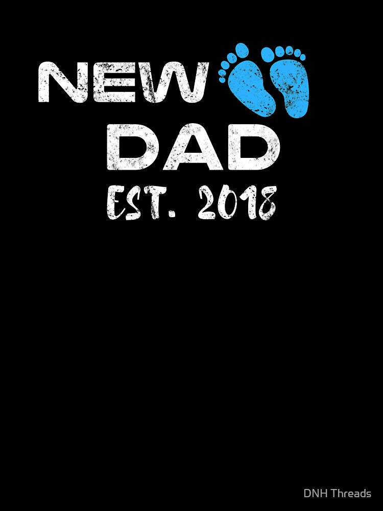Mens New Dad 2018 Mens Vintage design | It's A Boy Footprints by DNH Threads T-Shirts, Hoodie, Sweatshirt (Image 3)
