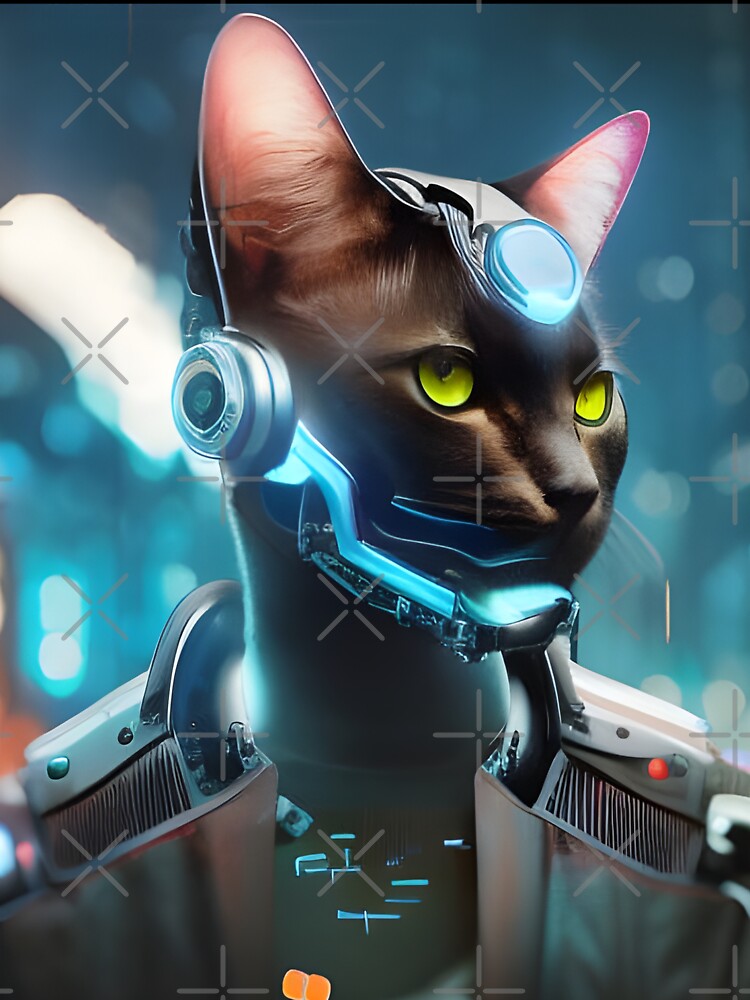 Cyberpunk Kitty (5) - Anthropomorphic Sci fi Cats by TheThirdEye T-Shirts, Hoodie, Sweatshirt | BlankRebels.com (Image 3)