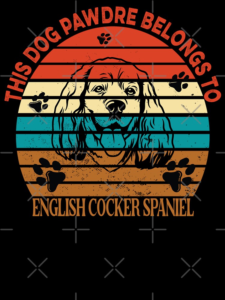 Dog Pawdre Dad English Cocker Spaniel Owner Vintage by Cuddlythopia T-Shirts, Hoodie, Sweatshirt | BlankRebels.com (Image 3)