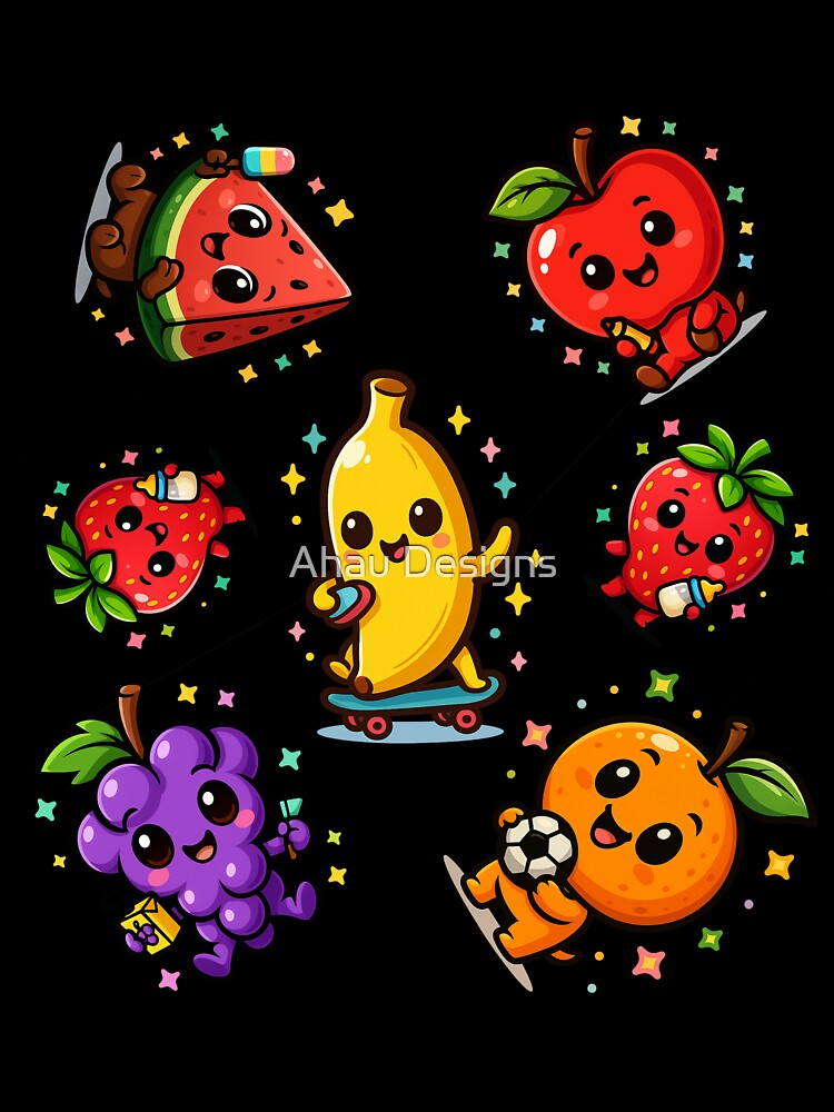 Kawaii Fruit Squad by Ahau Designs