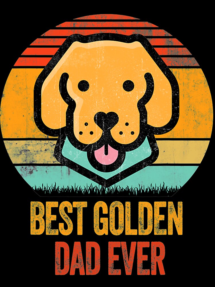 Best Golden Retriever Dog Dad Ever Vintage Distressed by NiceStore095 T-Shirts, Hoodie, Sweatshirt (Image 3)
