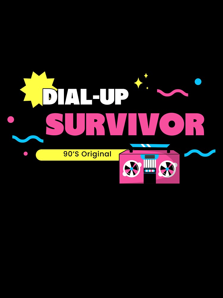 Dial-Up Survivor 90s Retro by V's Tees Hoodie, Sweatshirt | BlankRebels.com (Image 3)