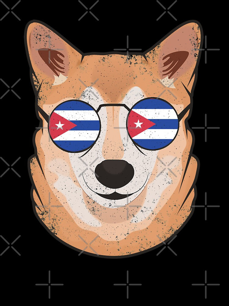Vintage Patriotic Shiba Inu Cuban Flag by feether-store
