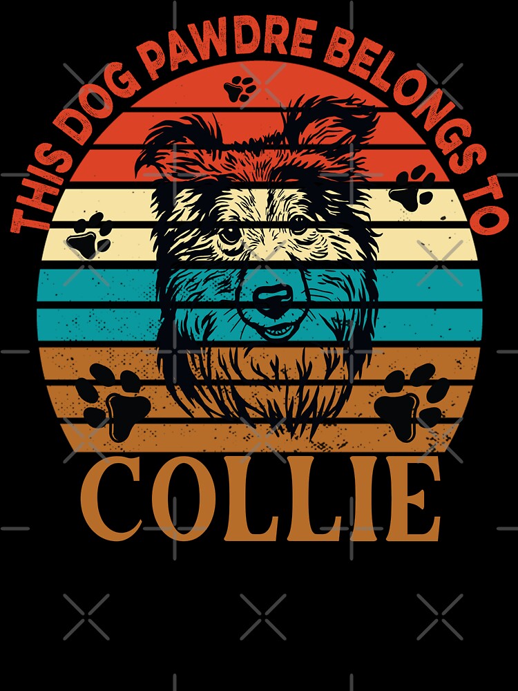 Dog Pawdre Dad Collie Owner Vintage by Cuddlythopia T-Shirts, Hoodie, Sweatshirt | BlankRebels.com (Image 3)