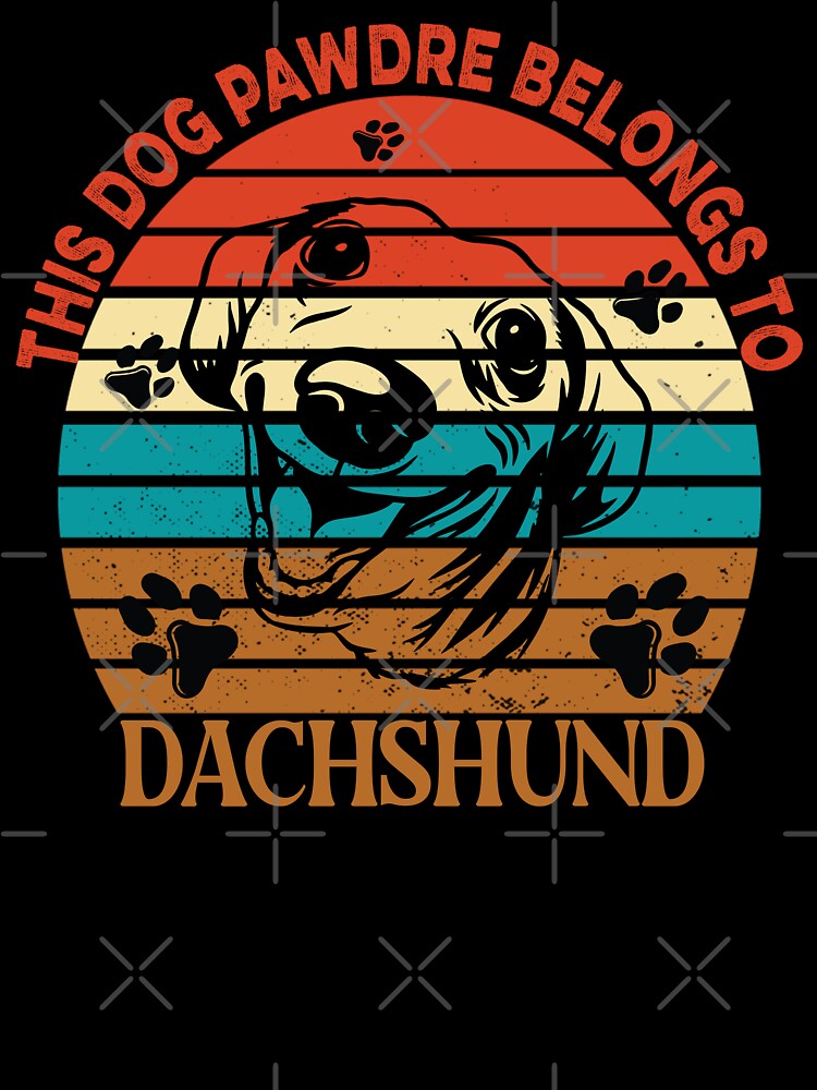Dog Pawdre Dad Dachshund Owner Vintage by Cuddlythopia T-Shirts, Hoodie, Sweatshirt | BlankRebels.com (Image 3)