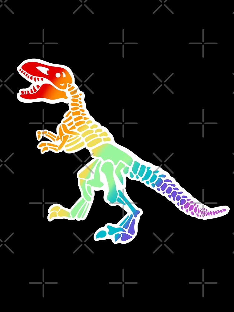 Rainbow dinosaur by Manxcraft T-Shirts, Hoodie, Sweatshirt | BlankRebels.com (Image 3)