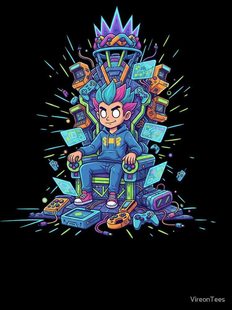 Gamer King Tech Throne – Gaming Power Illustration T-Shirts, Hoodie, Sweatshirt