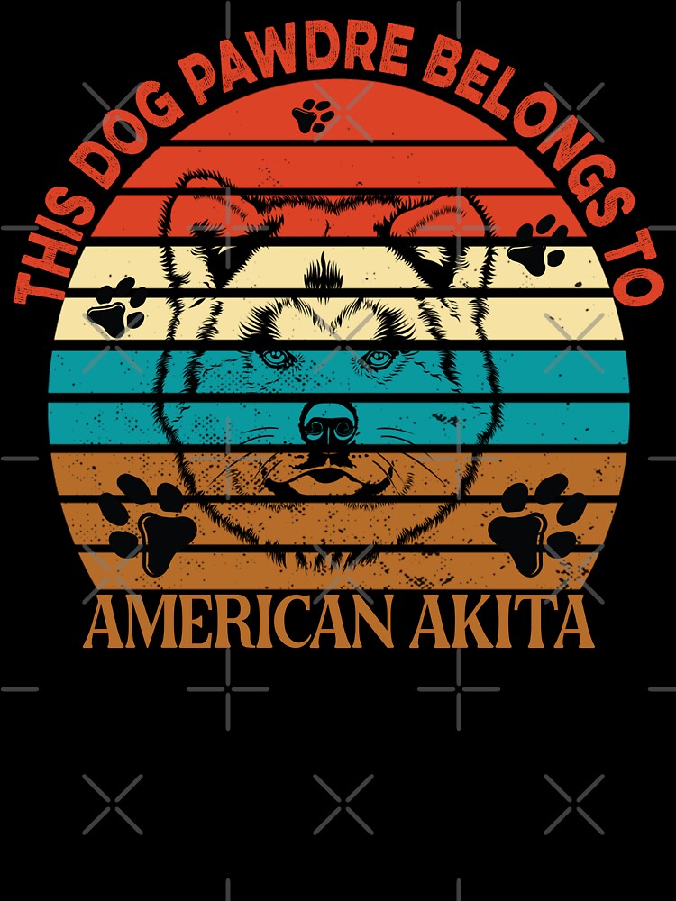 Dog Pawdre Dad American Akita Puppy Owner Vintage by Cuddlythopia T-Shirts, Hoodie, Sweatshirt | BlankRebels.com (Image 3)