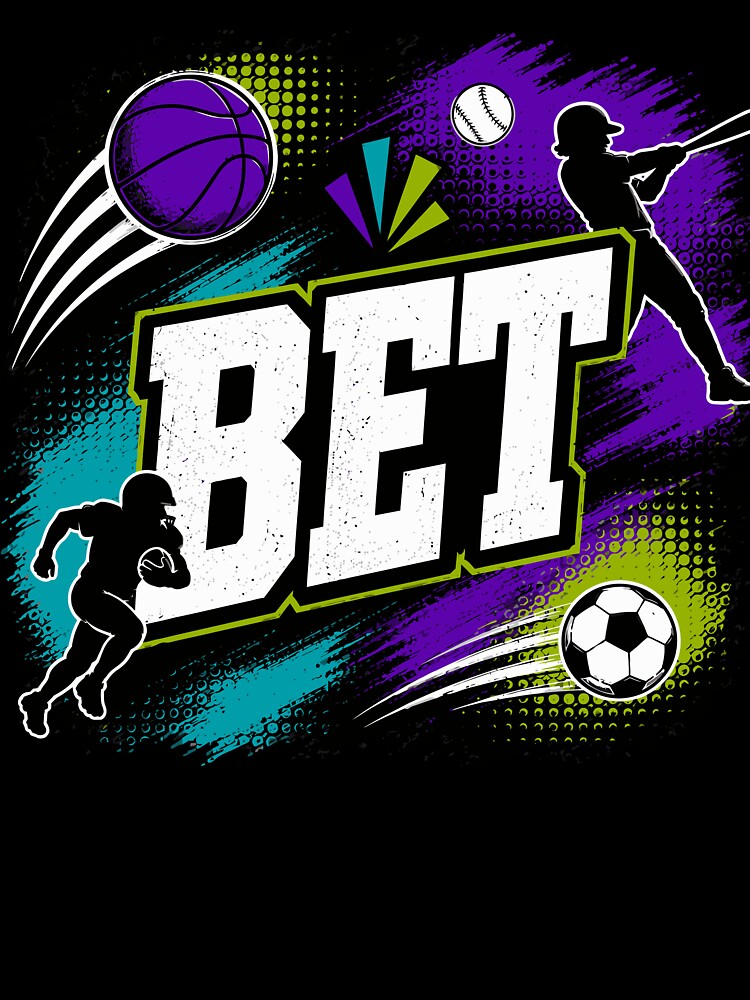 Bet Bold Multi Sport Grunge Graphic Tee by Electric Penny Studio