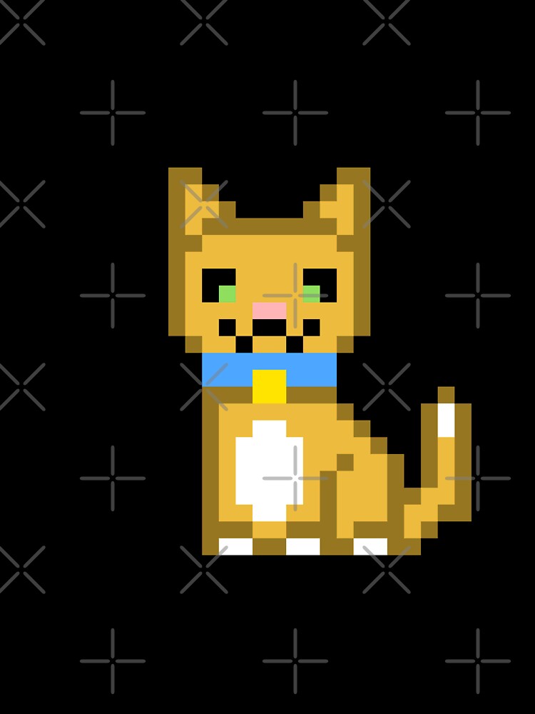 Cute Pixel Cat Retro 8-Bit Style by pixelartshop4r