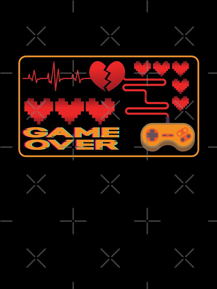 Retro Gaming Game Over For Gamers by AxzoGerman T-Shirts, Hoodie, Sweatshirt | BlankRebels.com (Image 3)
