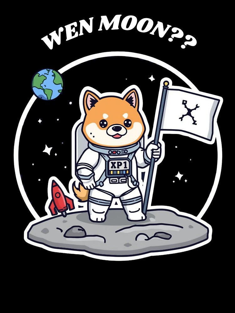 Wen Moon?? Astronaut Dog – Funny Crypto Meme HODL Space Design by LintonGriffin T-Shirts, Hoodie, Sweatshirt (Image 3)