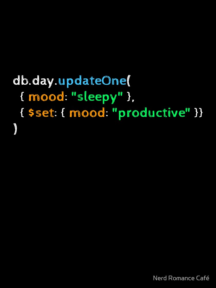 MongoDB Coffee Query – NoSQL Developer Code Programming by Nerd Romance Café T-Shirts, Hoodie, Sweatshirt (Image 3)