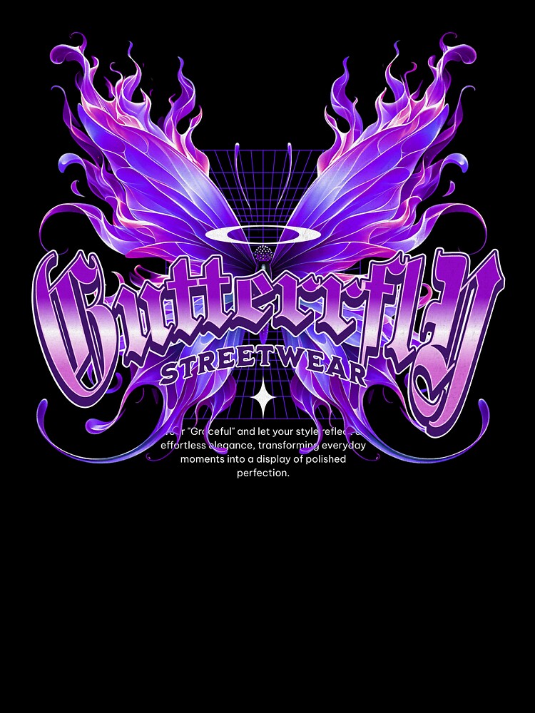 Butterfly Y2K Streetwear by Pixel & Petal T-Shirts, Hoodie, Sweatshirt | BlankRebels.com (Image 3)
